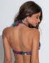Pour Moi Heatwave Halter Bikini Top Black Multi Print