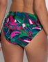 Pour Moi Heatwave Fold Over Bikini Brief Black Multi Print