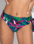 Pour Moi Heatwave Fold Over Bikini Brief Black Multi Print