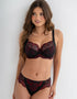 Pour Moi Hollywood Full Cup Side Support Bra Black/Red