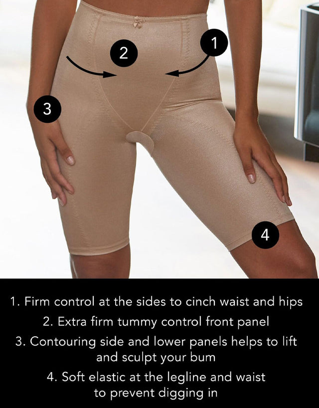 Pour Moi Hourglass Firm Control High Waist Short Caramel