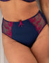 Pour Moi Imogen Rose Embroidered Brief Navy/Raspberry