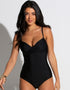 Pour Moi Lightly Padded Control Swimsuit Black