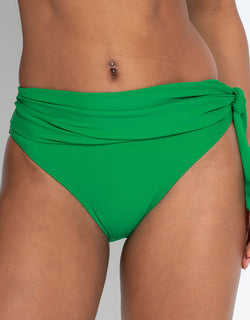 Pour Moi Malibu Fold Over Tie Side Bikini Brief Green