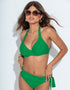 Pour Moi Malibu Plunge Halter Bikini Top Green