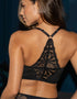 Pour Moi New Romance Front Fastening Longline Plunge Bra Black/Rose Pink