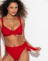 Pour Moi Ocean Breeze Fold Over Bikini Brief Red