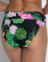 Pour Moi Palermo Fold Over Bikini Brief Black/Green/Pink Print