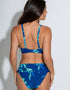 Pour Moi Palermo Balcony Bikini Top Navy Blue Floral Print