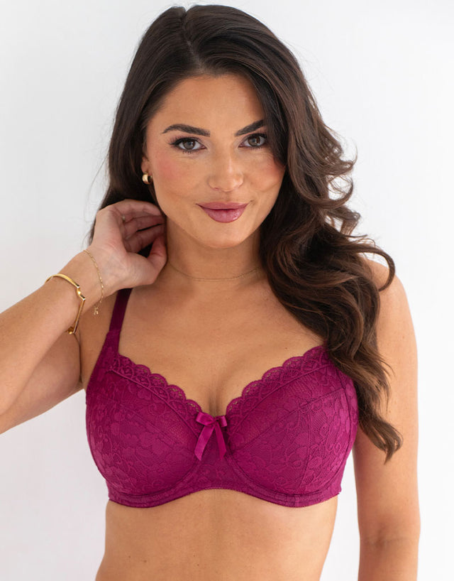 Pour Moi Rebel Side Support Bra Orchid Purple
