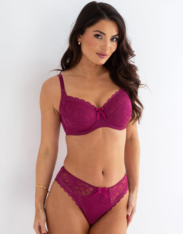 Pour Moi Rebel Side Support Bra Orchid Purple