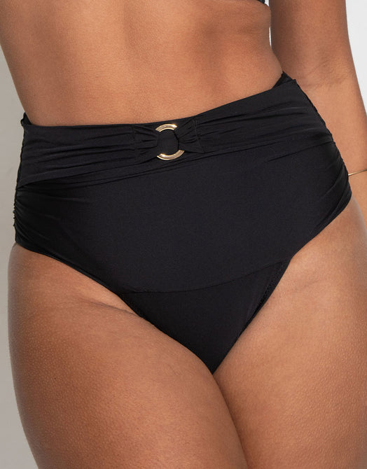 Pour Moi Samoa High Waist Control Bikini Brief Black