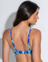 Pour Moi Santa Monica Side Support Bikini Top Blue/White Print