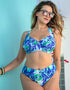 Pour Moi Santa Monica Side Support Bikini Top Blue/White Print