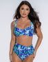Pour Moi Santa Monica High Waist Control Bikini Brief Blue/White Print
