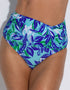 Pour Moi Santa Monica High Waist Control Bikini Brief Blue/White Print