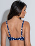 Pour Moi Santa Monica Side Support Bikini Top Navy Blue/White Spot