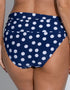 Pour Moi Santa Monica Fold Over Bikini Brief Navy Blue/White Spot