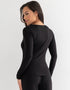Pour Moi Sofa Loves Lace Hidden Support Long Sleeve Top Black
