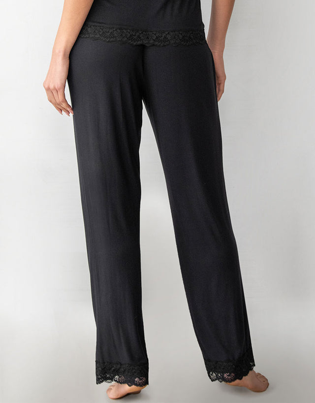 Pour Moi Sofa Loves Lace Jersey Trouser Black