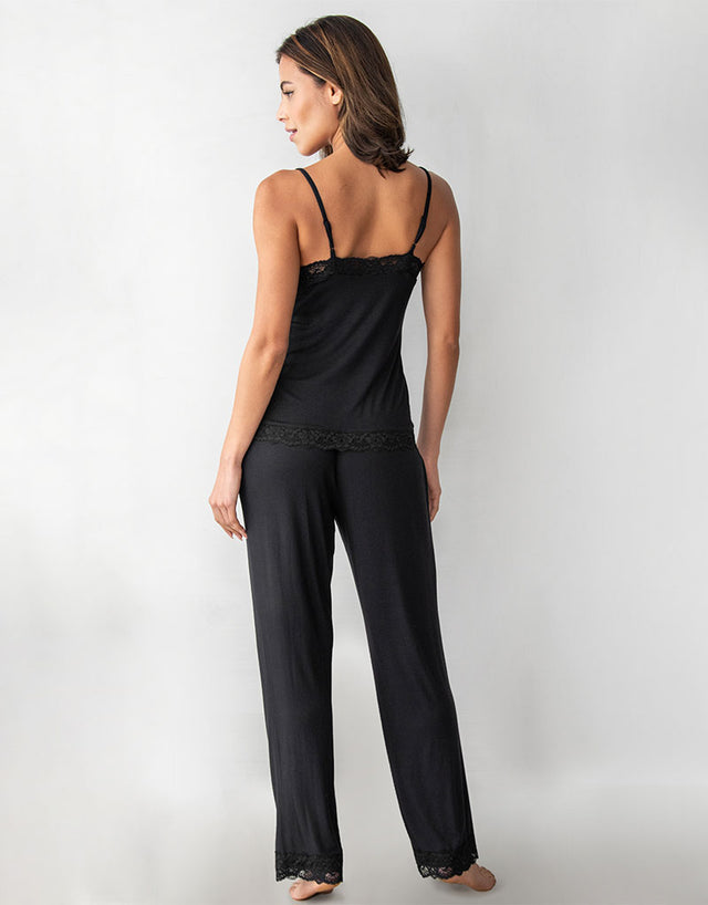 Pour Moi Sofa Loves Lace Jersey Trouser Black