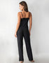 Pour Moi Sofa Loves Lace Jersey Trouser Black