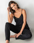 Pour Moi Sofa Loves Lace Jersey Trouser Black