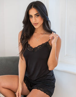 Pour Moi Sofa Loves Lace Hidden Support Cami Black
