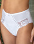 Pour Moi Sofia Lace Embroidered Deep Brief White