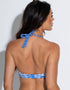 Pour Moi St Lucia Halter Bikini Top Blue/White Print