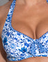 Pour Moi St Lucia Halter Bikini Top Blue/White Print