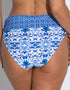 Pour Moi St Lucia Fold Over Bikini Brief Blue/White Print