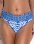Pour Moi St Lucia Fold Over Bikini Brief Blue/White Print