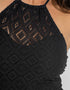 Pour Moi Summer Breeze High Neck Halter Swimsuit Black