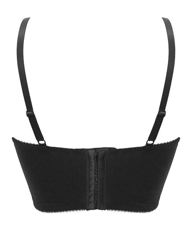 Pour Moi Swoon Plunge Longline Bustier Black