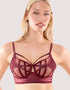 Playful Promises Eddie Longline Balconette Bra Wine Purple