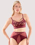 Playful Promises Eddie Longline Balconette Bra Wine Purple