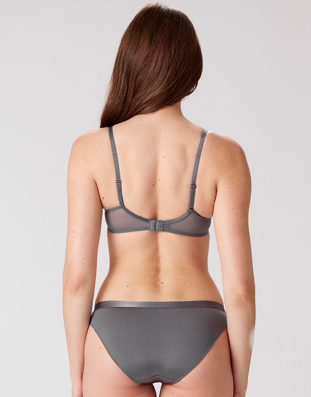 Pretty Polly Botanical Lace Balcony Bra Nightshade