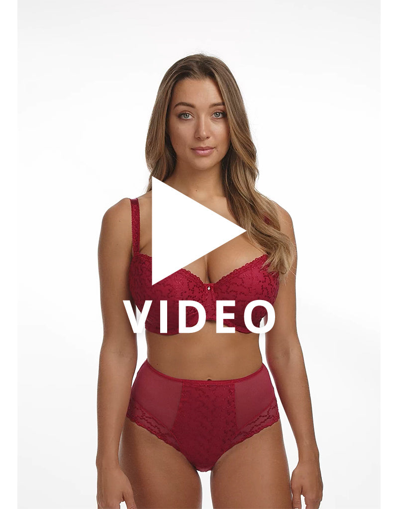 Get the 360  view of the Fantasie Ana Half Cup Bra in Red.