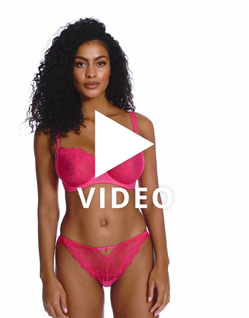 Get a 360 look at the Freya Fascinate balconette bra in Hot Pink