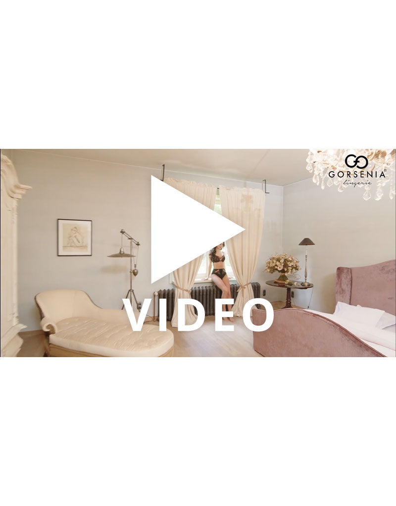 Watch the lookbook video for the Gorsenia Daniela balconette bra in Black