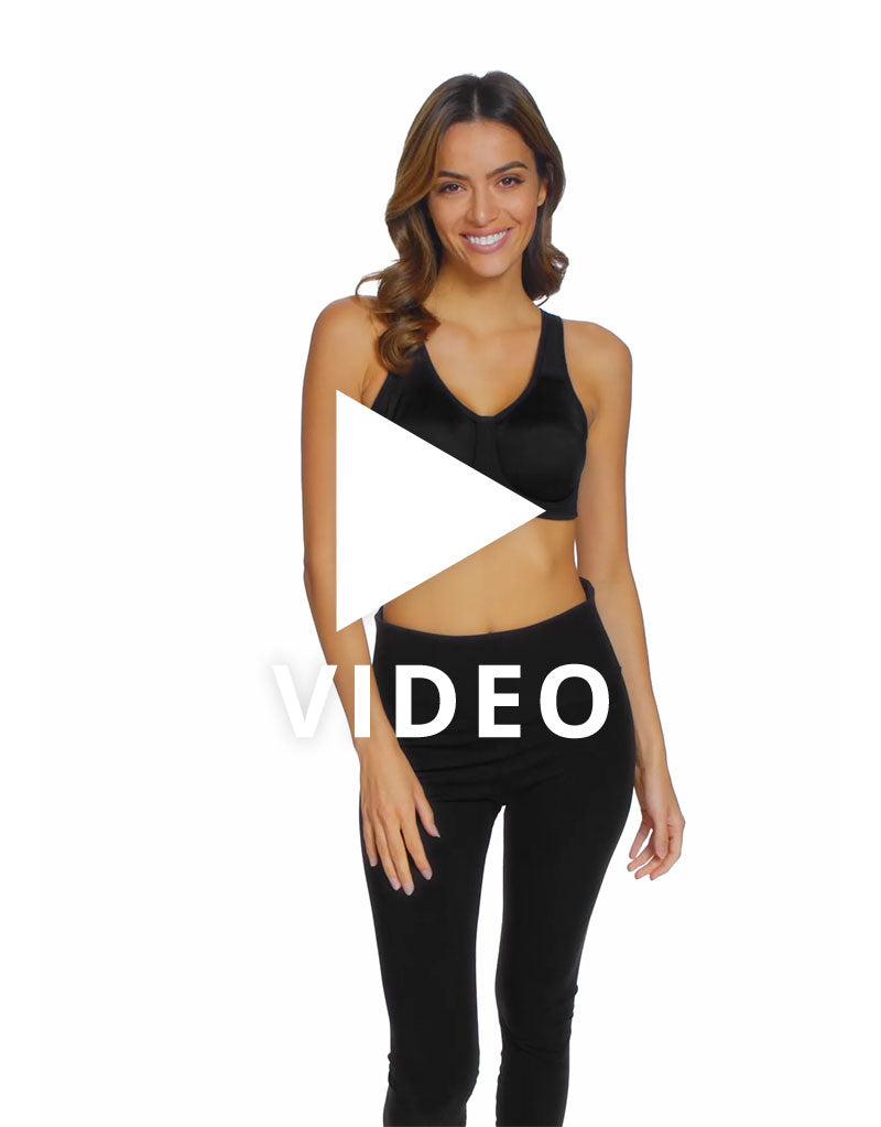 Get a 360 look at the Wacoal Simone sports bra in Black