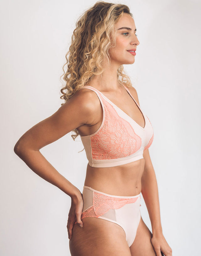 Royce Anya Non-Wired Full Cup Bralette Blush/Coral Pink