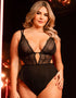 Scantilly After Hours Stretch Lace Teddy Black