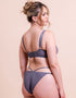 Scantilly Bound Blossom Deep Plunge Bra Steel Grey