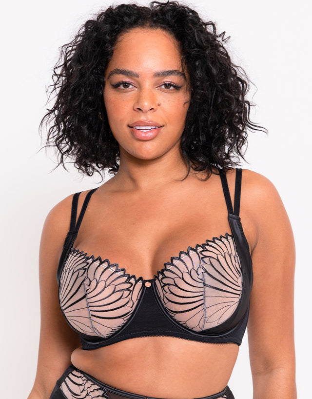 Scantilly Fallen Angel Balcony Bra Black