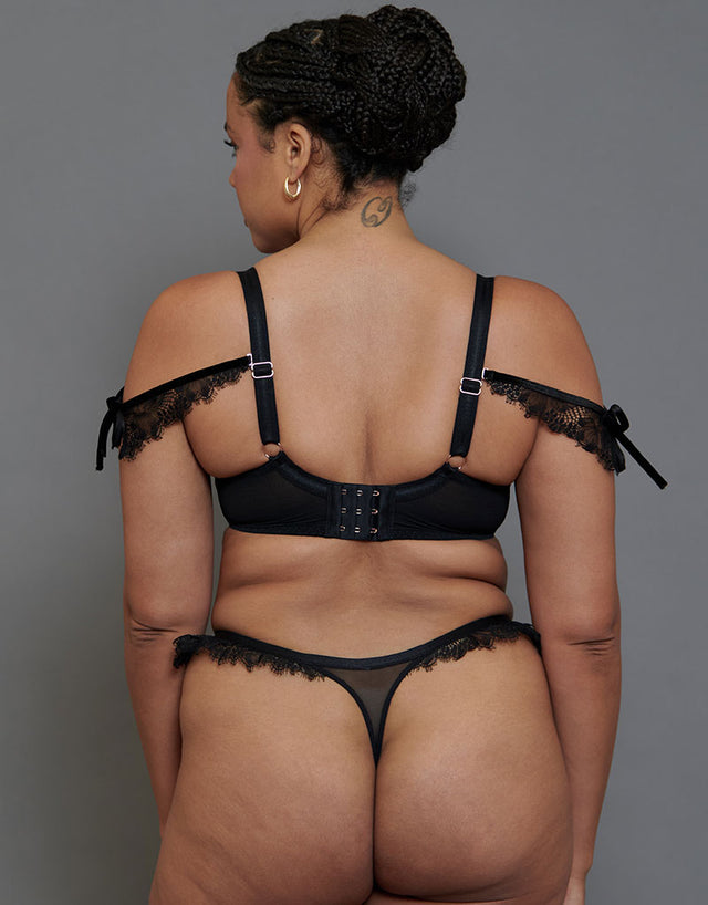 Scantilly Glamour Puss Superplunge Padded Plunge Bra Black