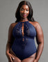 Scantilly Indulgence Multiway Stretch Lace Body Navy Blue