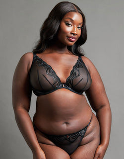 Scantilly Intoxicated Deep Plunge Bra Black