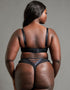 Scantilly Laced Up Plunge Bra Black